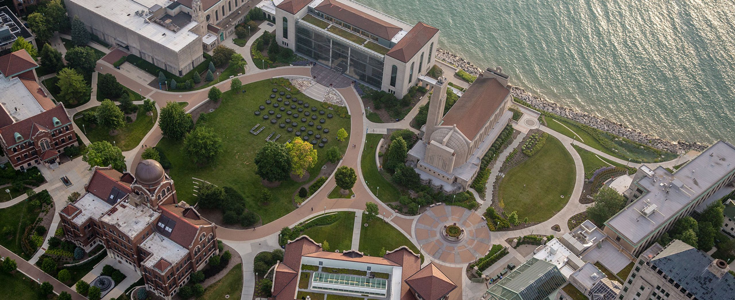 Aerial image of campus