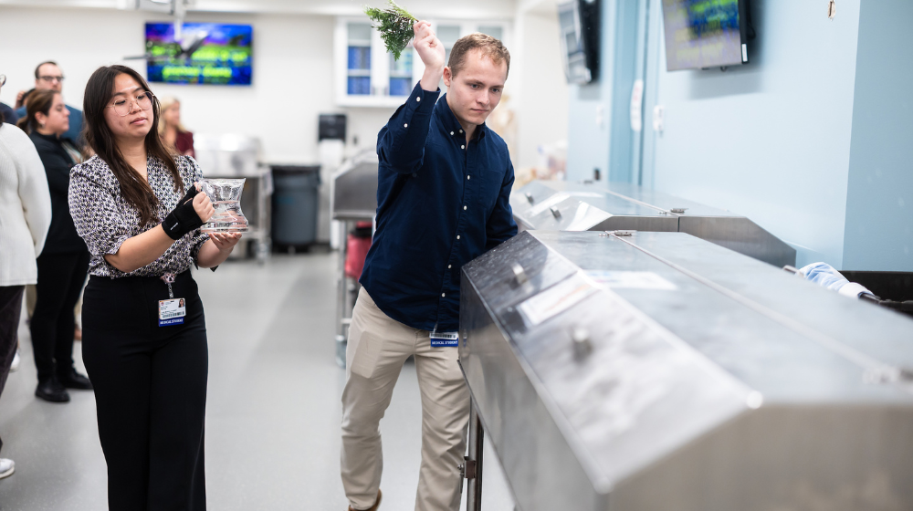 Loyola Stritch students participating in the annual Anatomy Course Blessing ceremony.