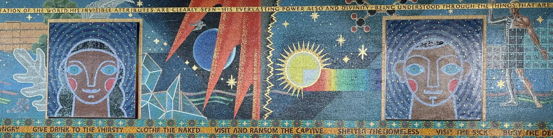 Mosaic in the MNSON Quiet Study on Loyola Chicago's Maywood campus.