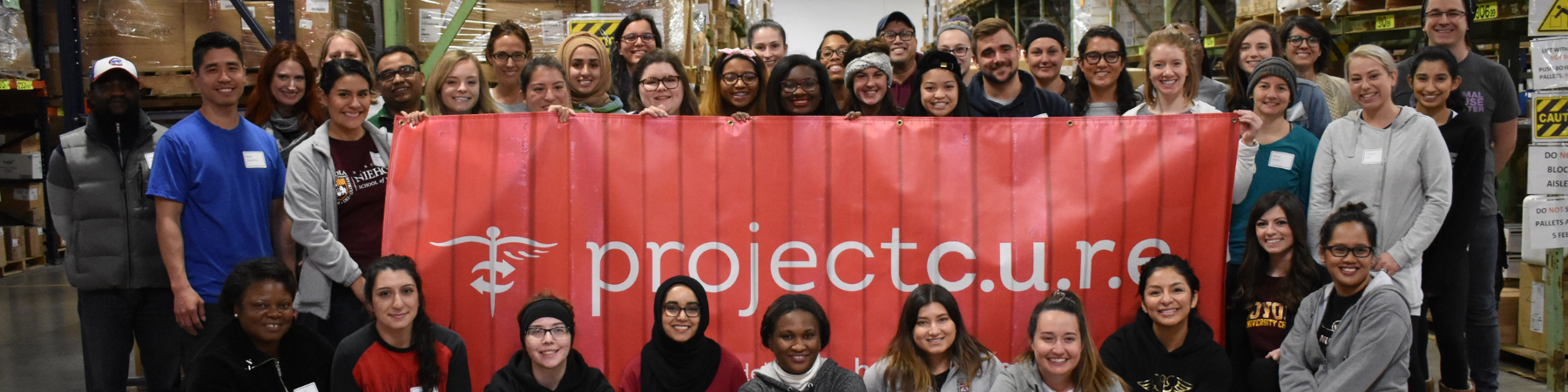 Loyola Chicago's ABSN students volunteering at Project CURE.