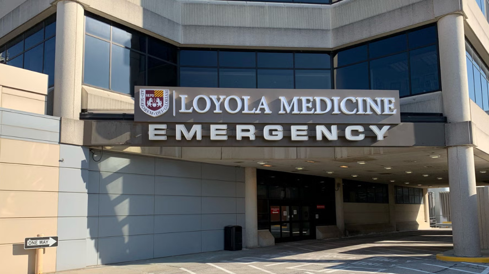 Loyola University Medical Center's emergency department entrance.