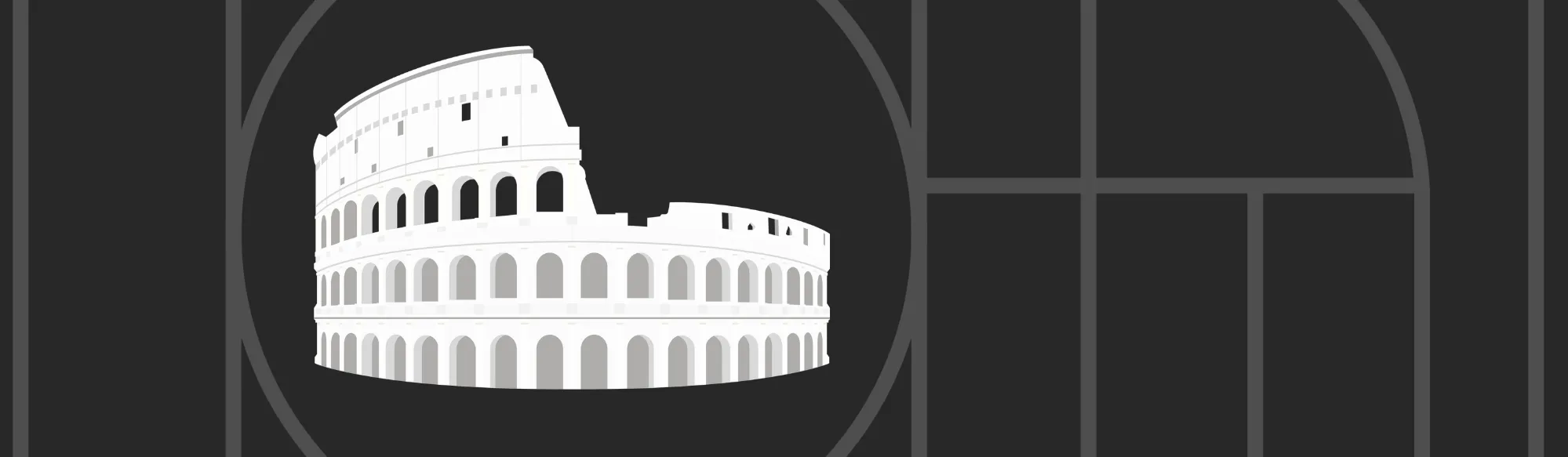 icon of colosseum on grey background icon of colosseum on grey background