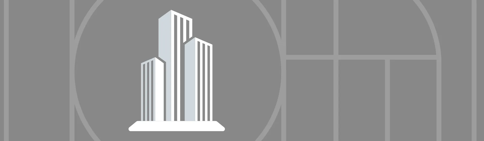 icon of skyscraper on grey background icon of skyscraper on grey background