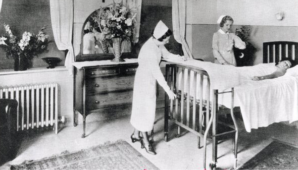 Archive photo of Student nurses at St. Anne's Hospital in 1938