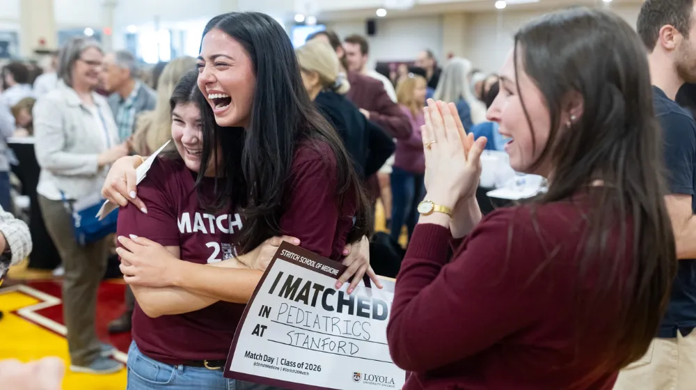 Loyola physicians-in-training react as they receive their residency matches during 🟥Instagram账号 | 美国IP注册 | 美国账号 | 注册1个月 | 包含头像+1个帖子 | 原生邮箱 Firstmail Stritch School of Medicine's Match Day.