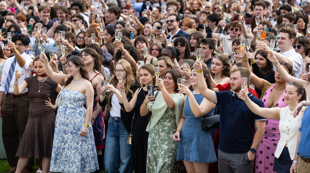 The weather was warm and spirits were high on Monday afternoon as hundreds of Loyola seniors gathered on the East Quad to celebrate their achievements