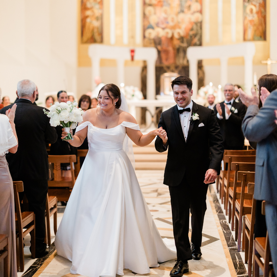 Photo of alumni Attilio and Alexandra on their wedding day.