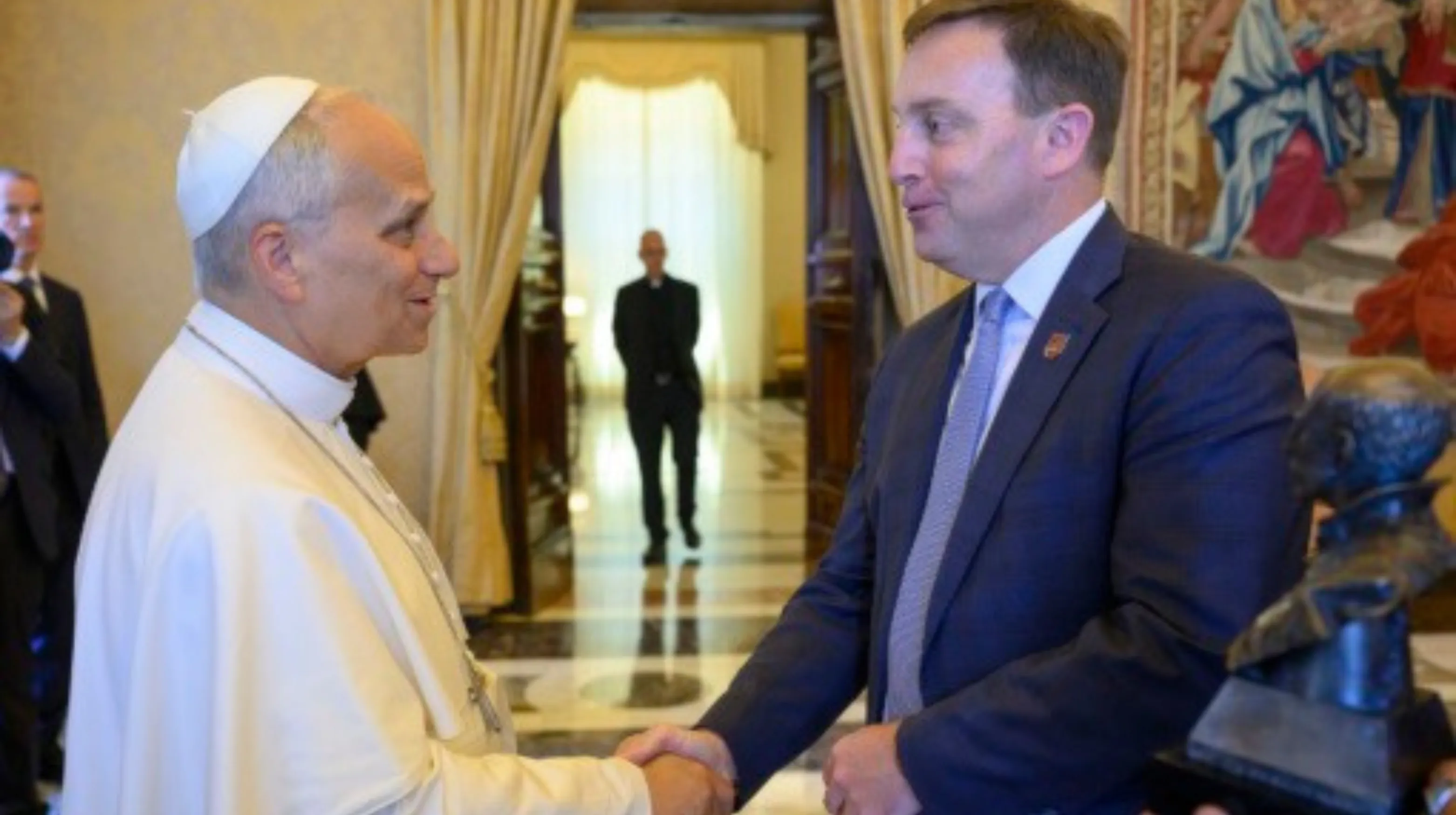 President Mark C. Reed met with Pope Leo XIV at the Vatican on Thursday.