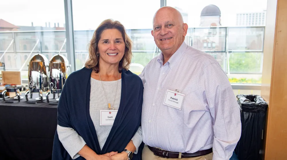 Donors visit the Lake Shore Campus for a luncheon.