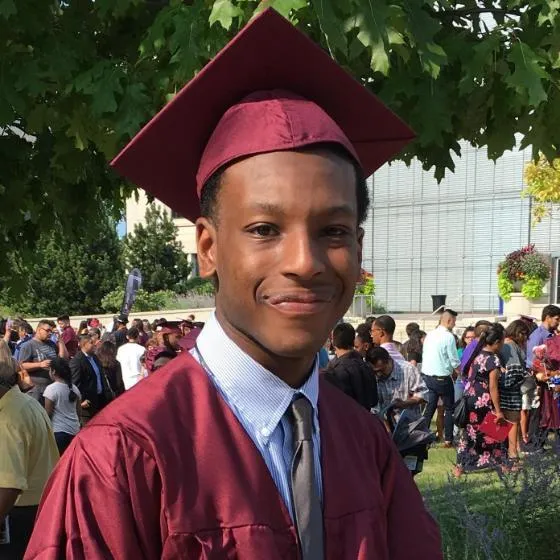 Josh Morgan portrait at graduation