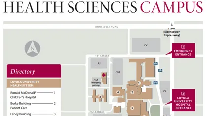 Graphic of the HSC Campus map