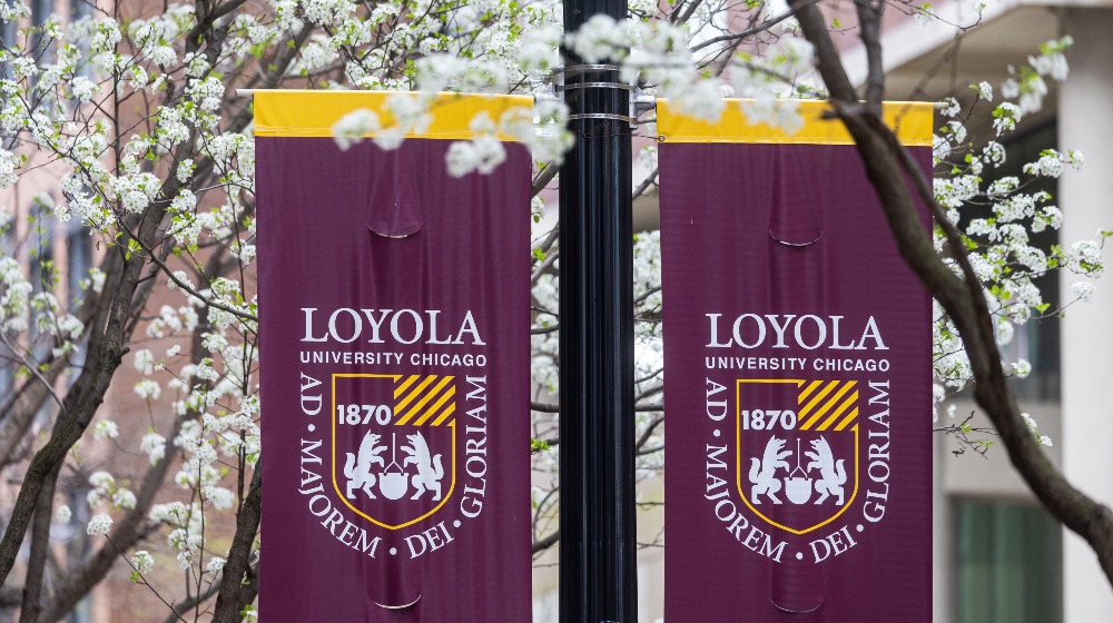 Loyola student working on his resume 