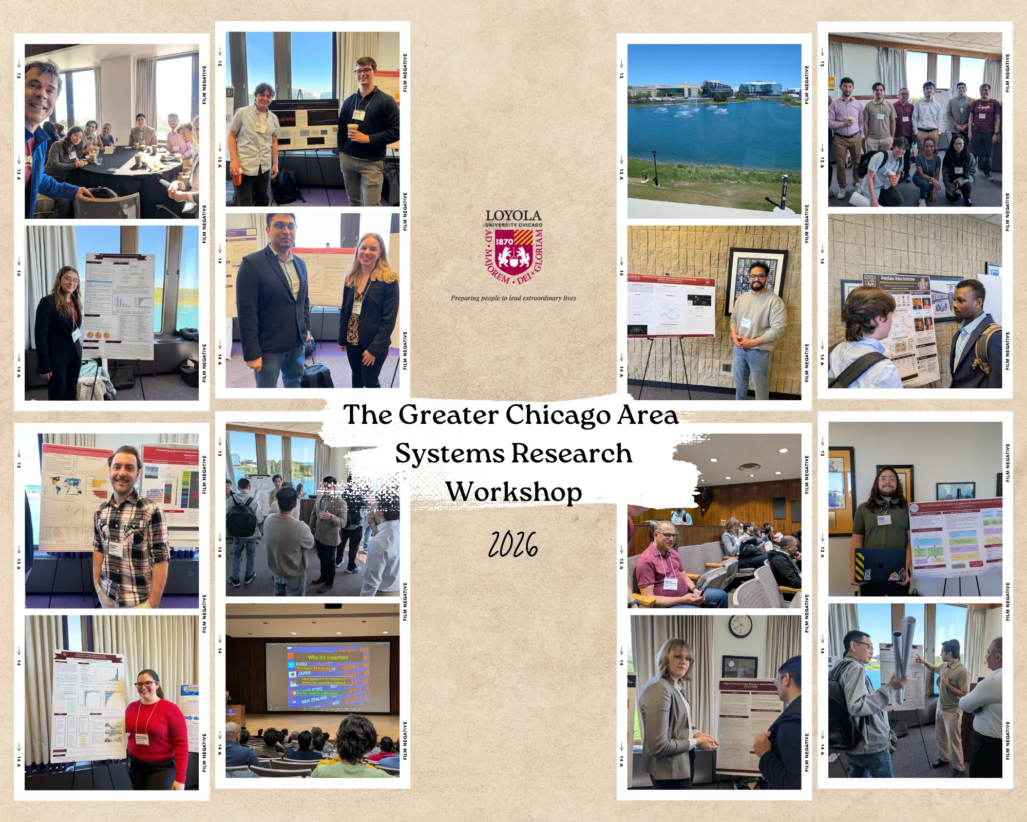 Loyola Computer Science students and faculty at GCASR 2026 presenting research.