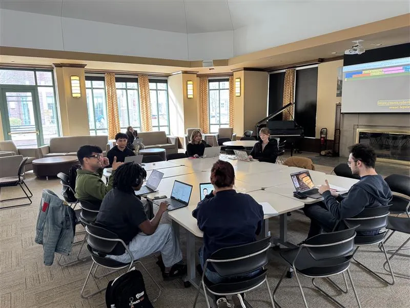 Students involved in the Cyber Fire Competition. 