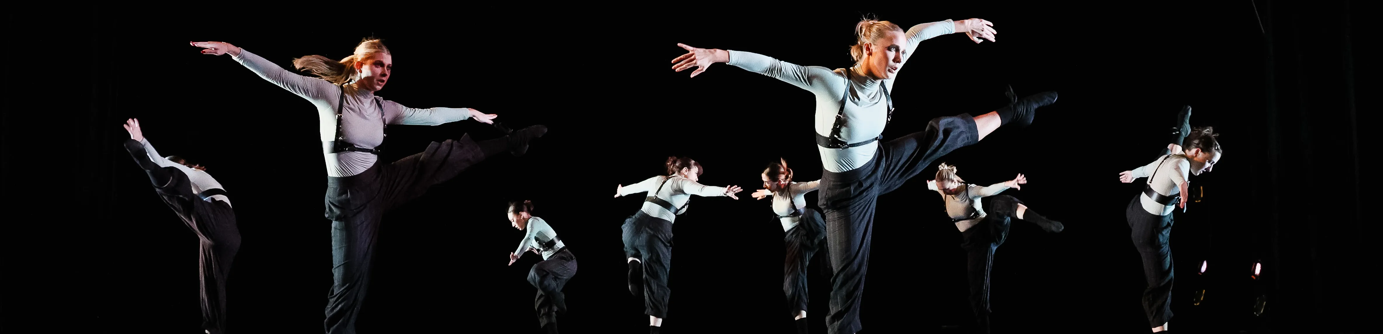 Loyola Dance Students performing in Newhart Family Theatre