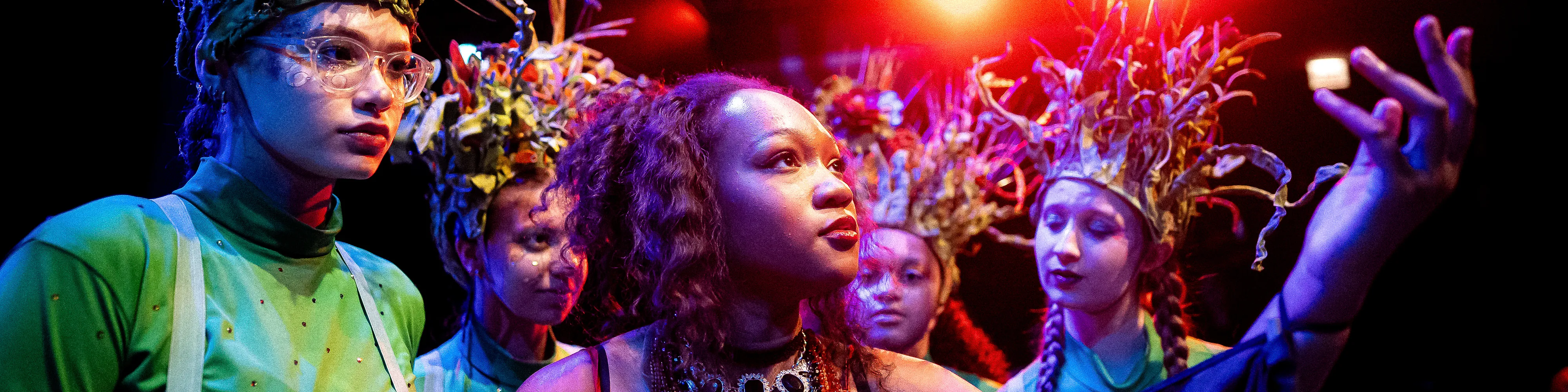 Loyola Theatre Students in a scene from A Midsummer Night's Dream