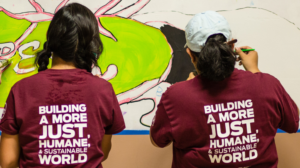 Students volunteering at local Chicago Public School Students volunteering at local Chicago Public School