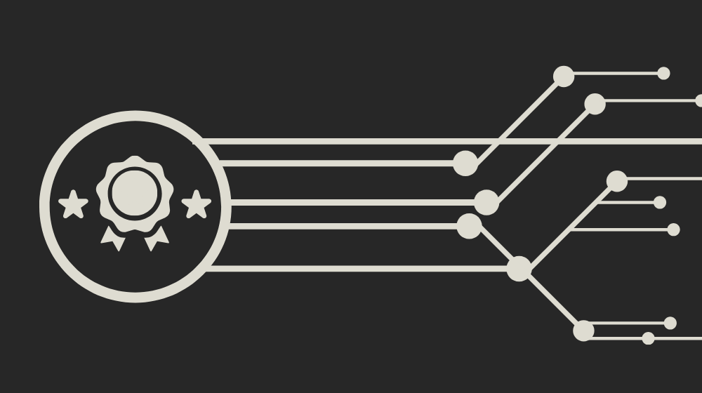 certificate seal with stars in a circle with computer circuitry flowing out certificate seal with stars in a circle with computer circuitry flowing out