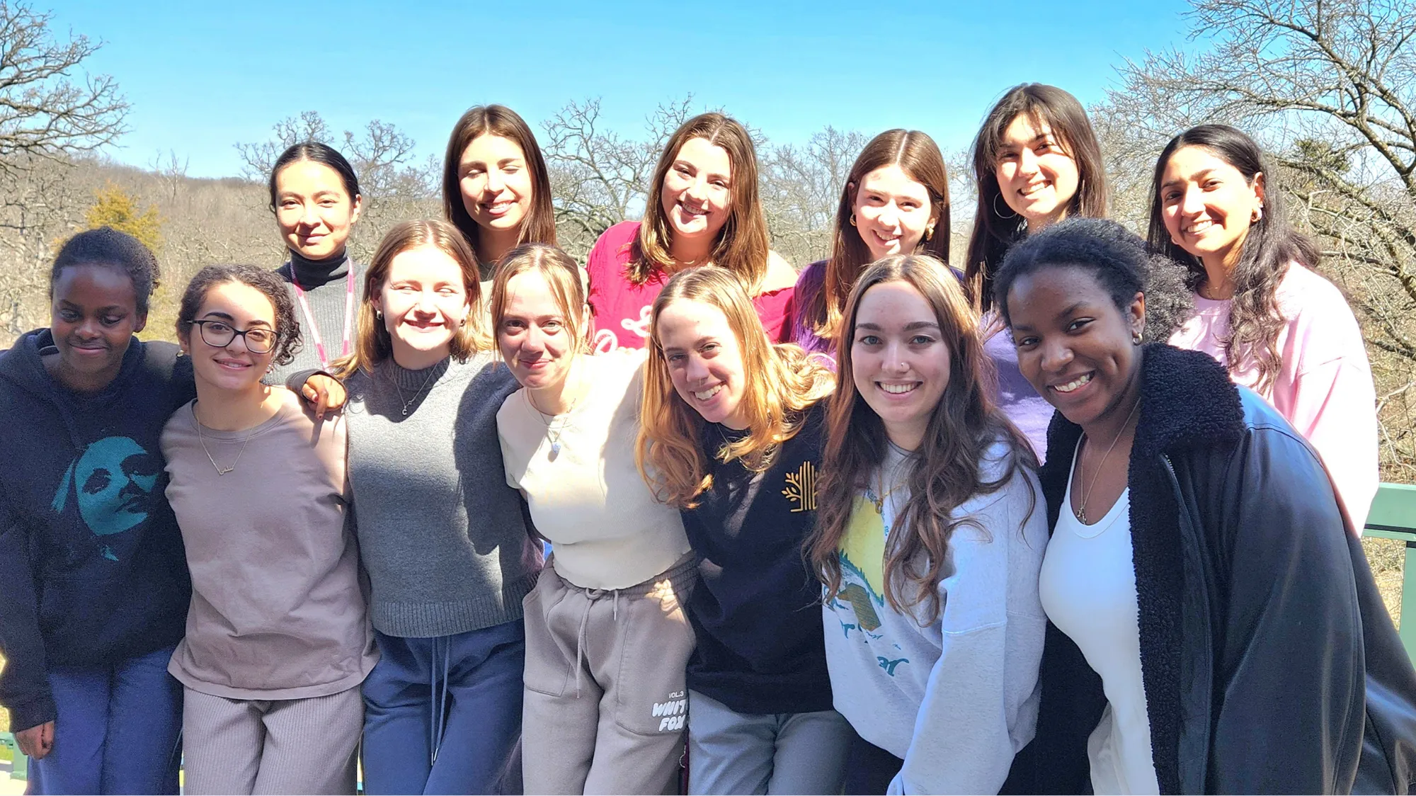 Gannon Scholars standing together outdoors during a leadership gathering