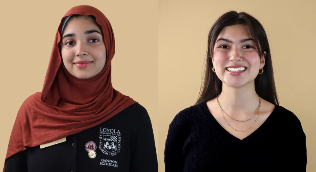 Noor Arfeen and Asha Behrman, Loyola’s 2025–2026 Mallinckrodt Scholars