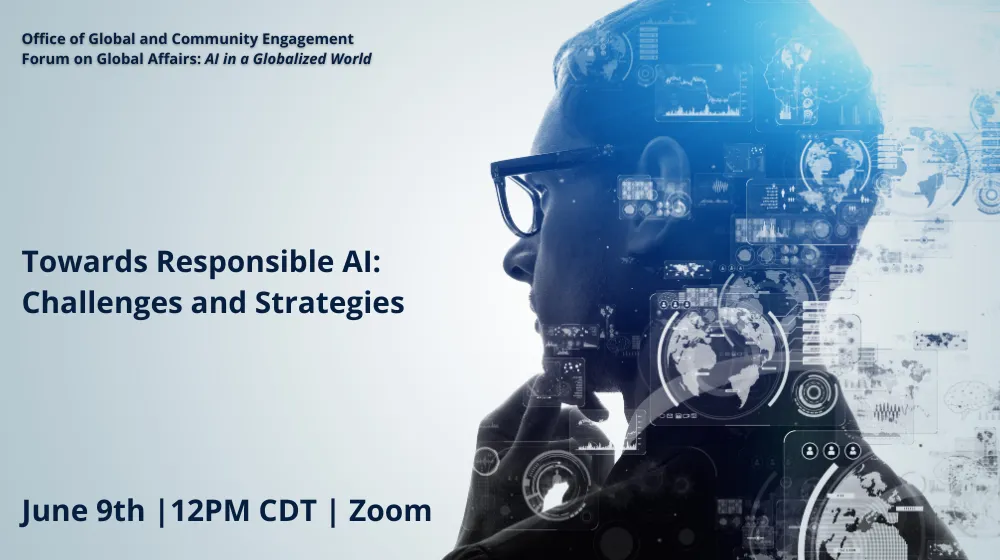 Towards Responsible AI: Challenges and Strategies Webinar promotional graphic