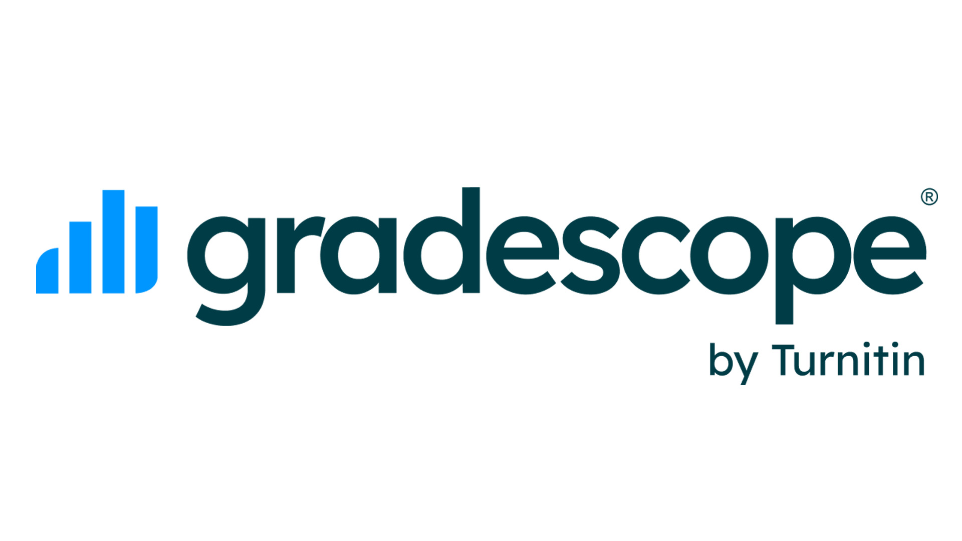 Gradescope logo with blue bar icon and the text “gradescope by Turnitin”