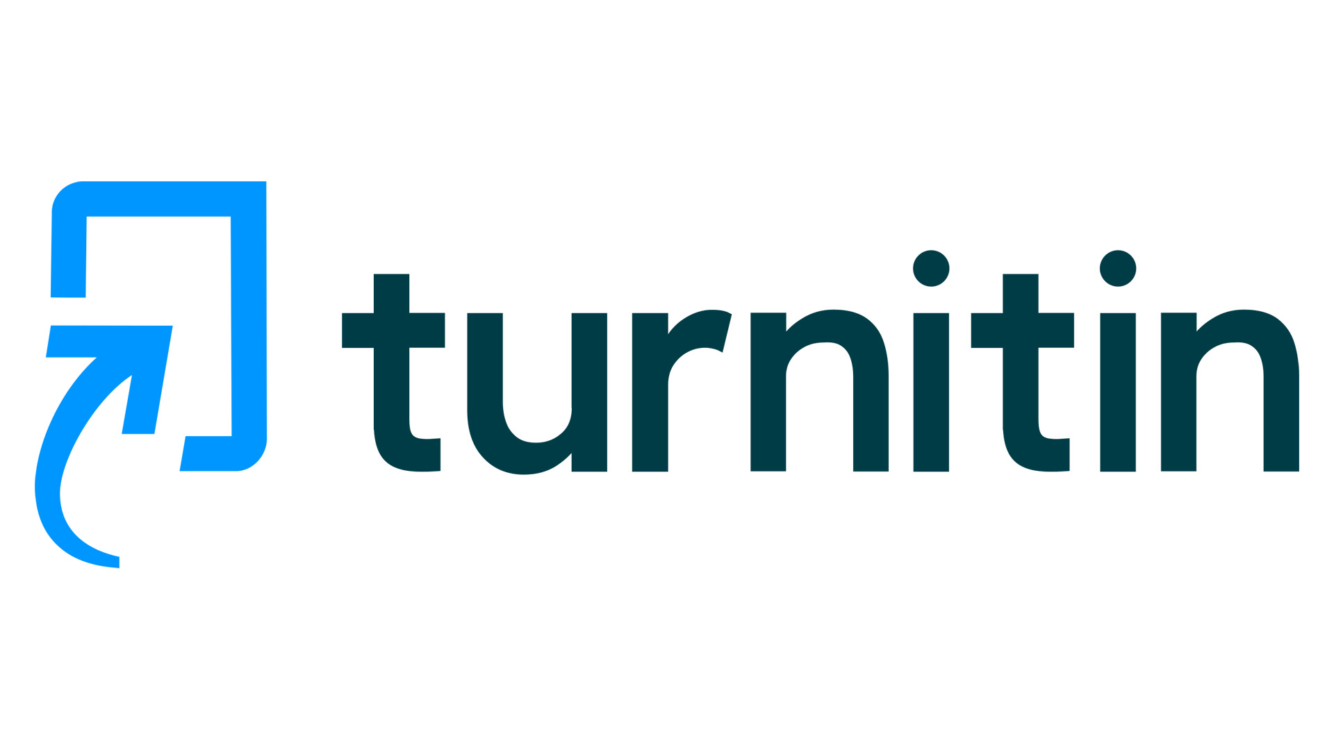 The logo of Turn it in.