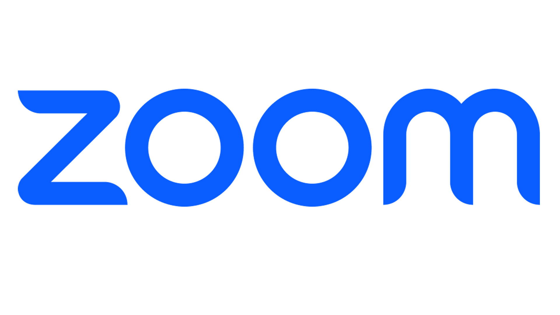 Zoom logo in blue text on a white background