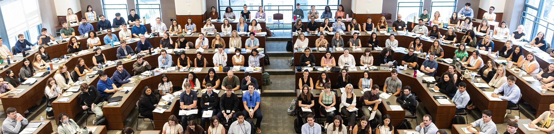 An overhead view of orientation 2024