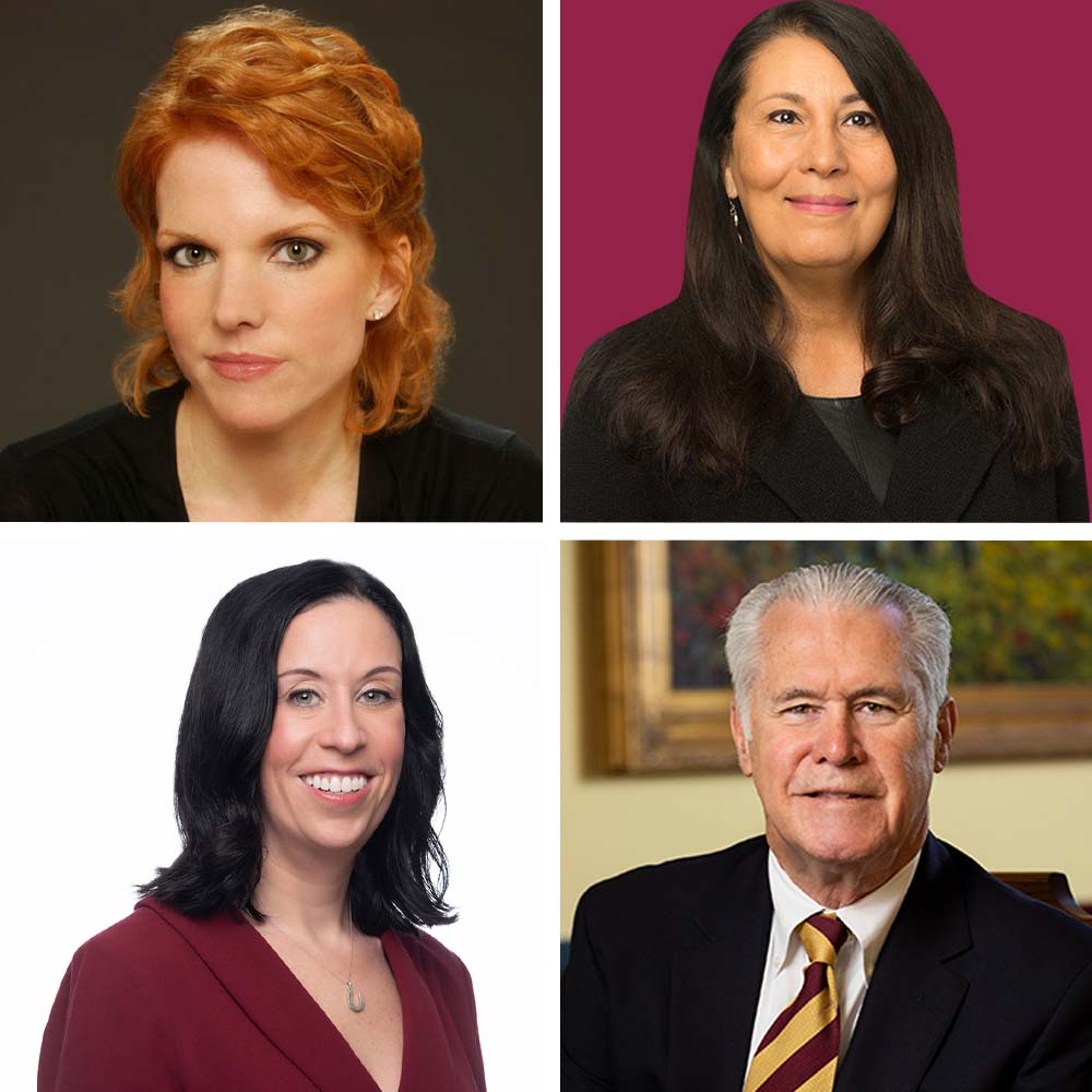 Laura Caldwell, Josie Gough, Katie Vannucci, and Brian R. McKillip are the 2022 School of Law awards recipients.