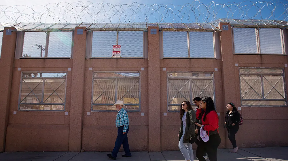 Law students tour Nogales, Arizona, in 2020.