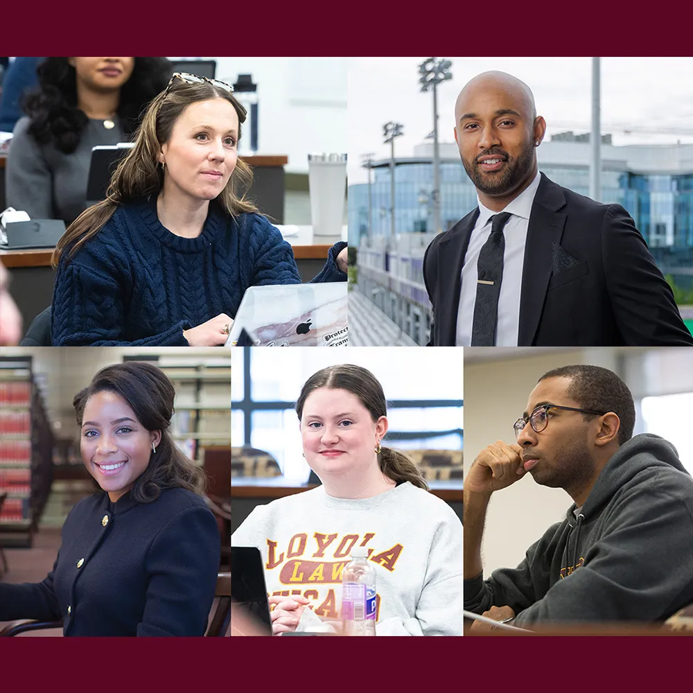 Collage of Weekend JD students and alums