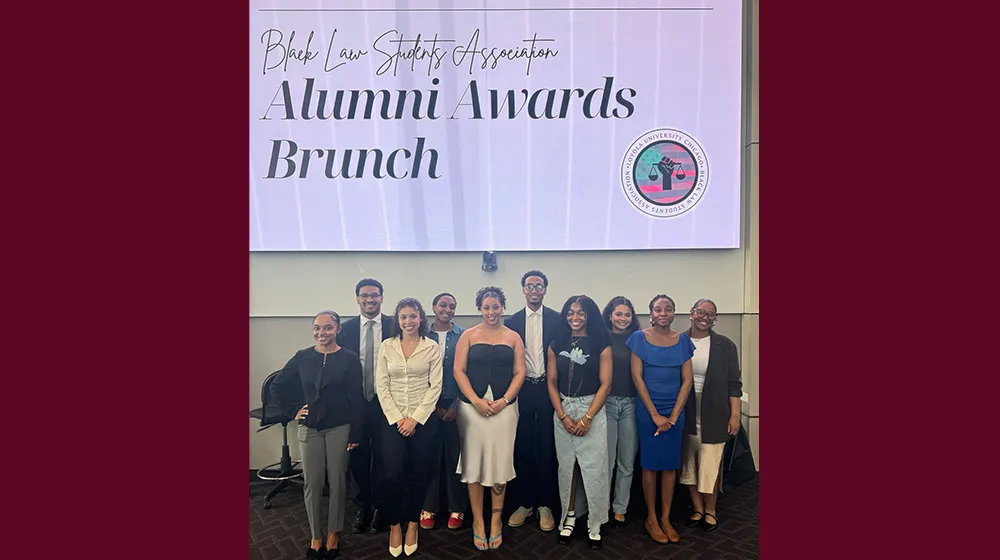 BLSA 2024-25 and 2025-26 E-Boards attending the 2025 Alumni Brunch