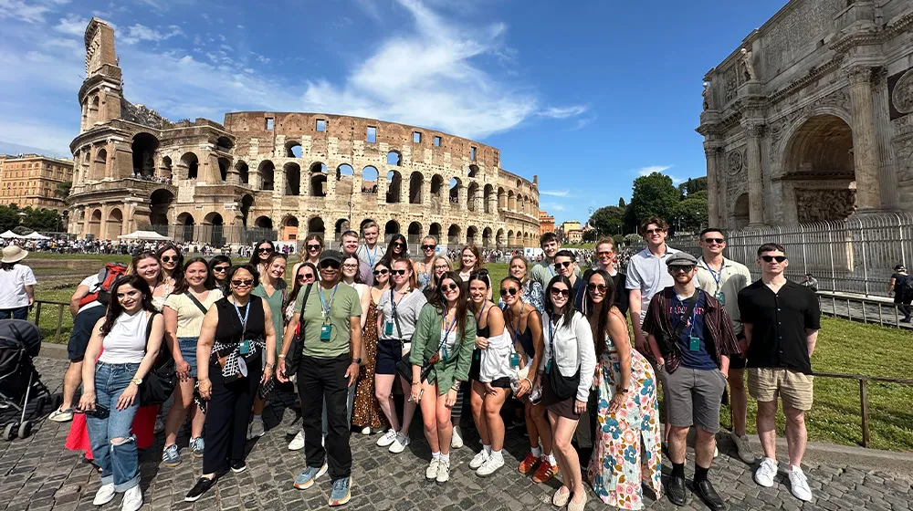 Students visiting Rome