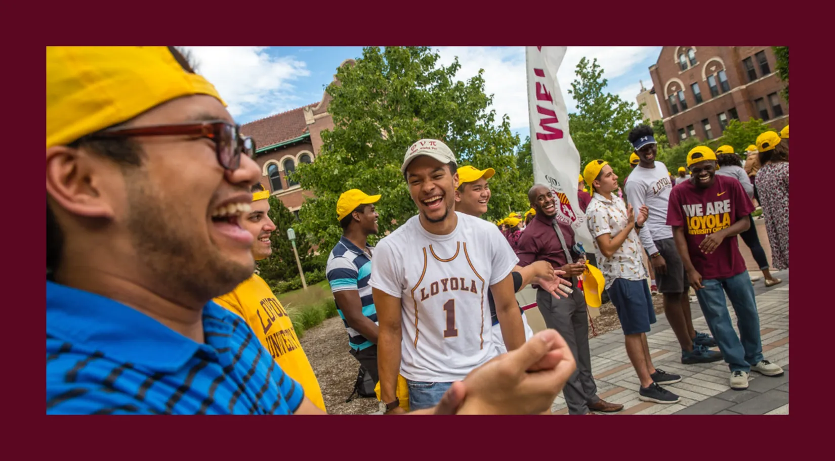 Students cheer at Convocation. 