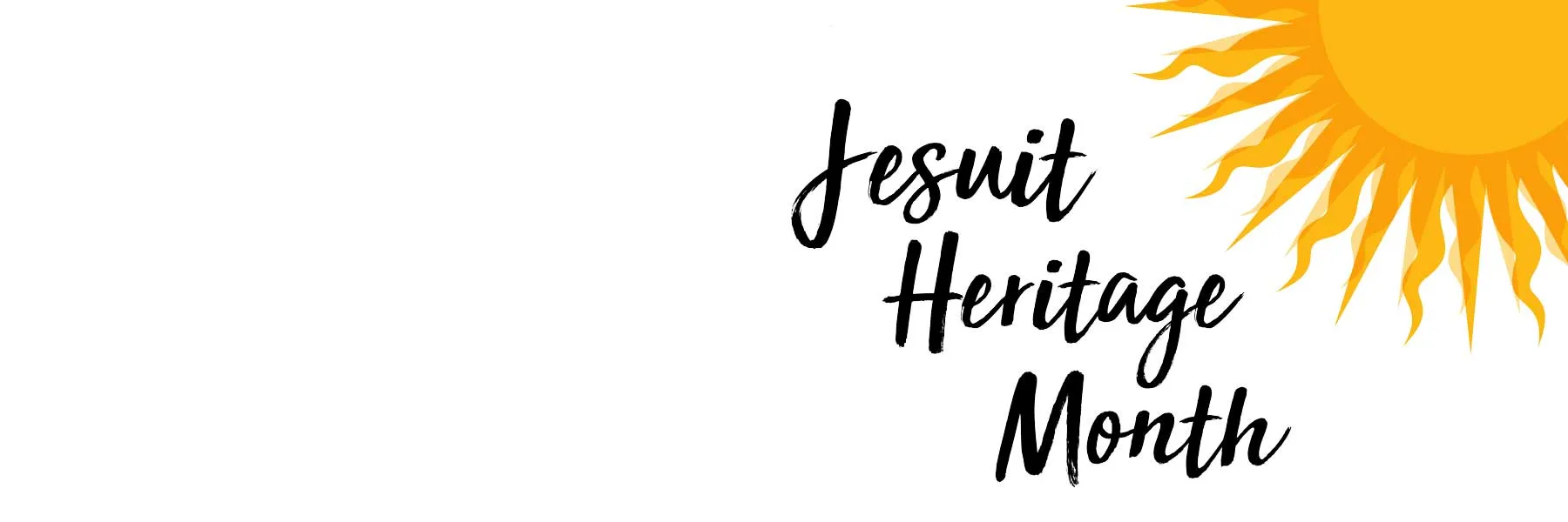 Jesuit Heritage Month Hero Image of a sun