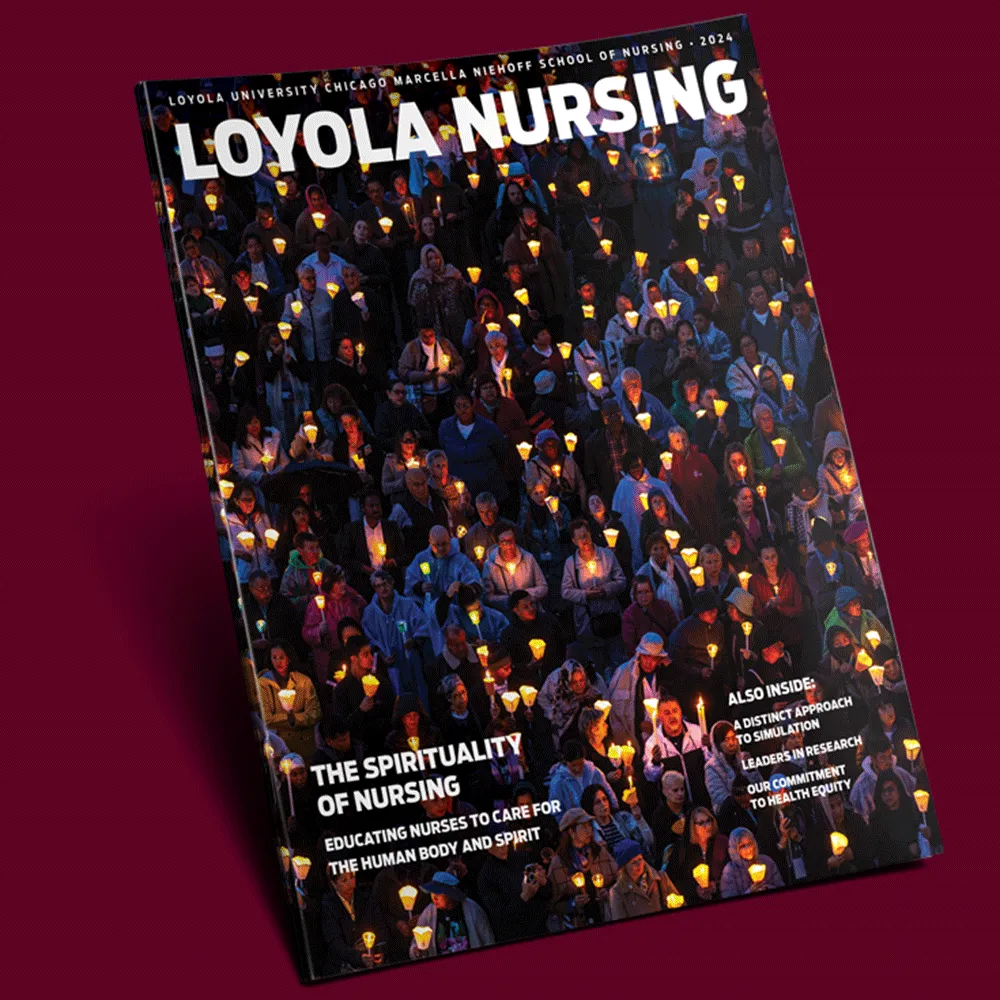 Cover of Loyola Nursing magazine 2024 Cover of Loyola Nursing magazine 2024