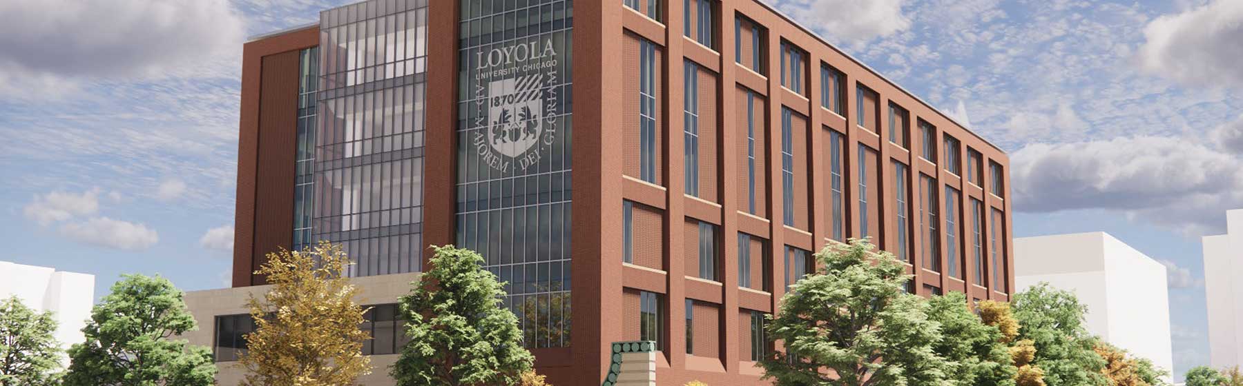 Rendering of a modern clinical training room with white walls, surgical lights, and people in lab coats working around equipment.