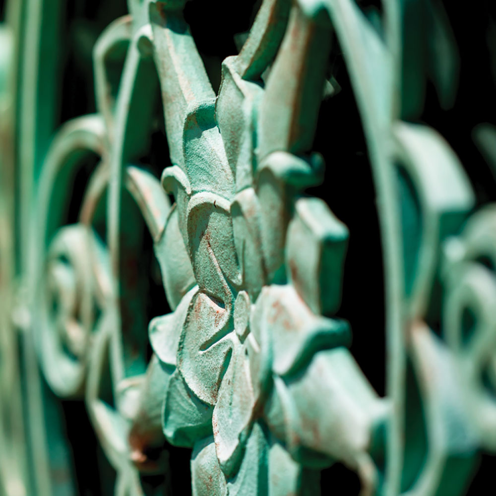 A close up of the Cudahy doors