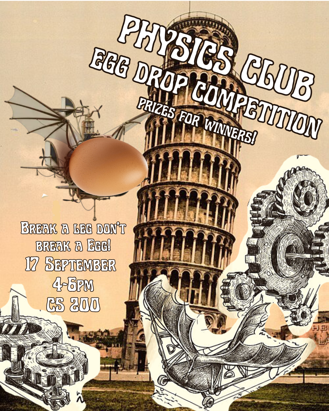 Graphic with Pizza Tower and Eggs