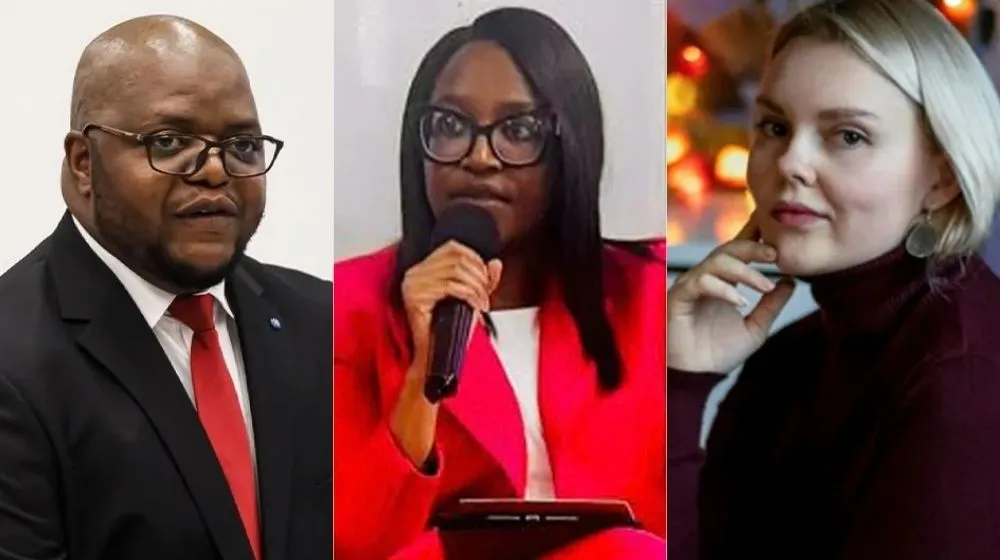 PROLAW alums: Innocent Chamisa (MJ ’19) from Zimbabwe, Rachel Mundilo (LLM ’21) from Namibia,  and Yuliia Melnyk (MJ ’25) from Ukraine