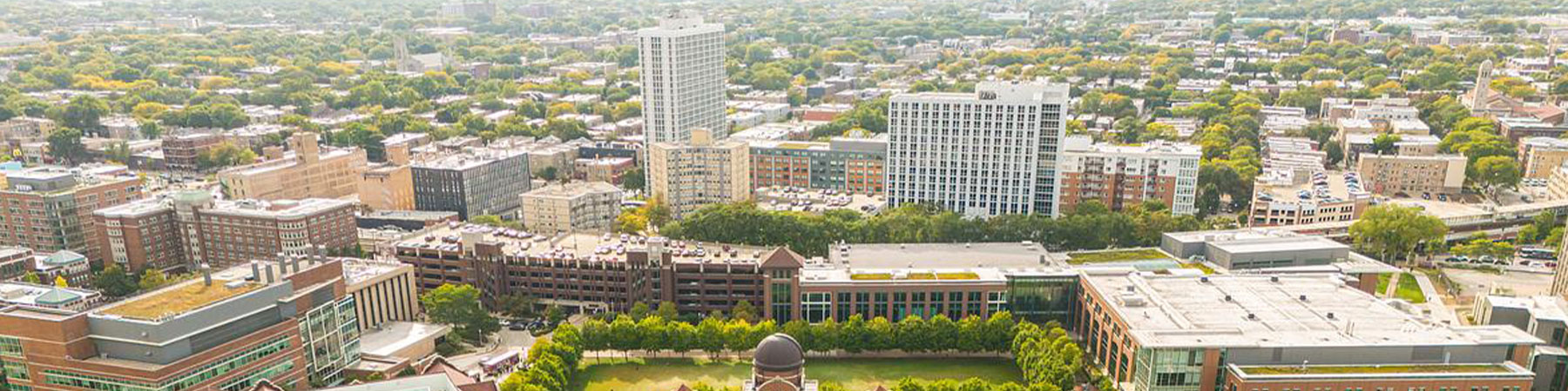 Lakeshore campus and surrounding neighborhood - aerial shot