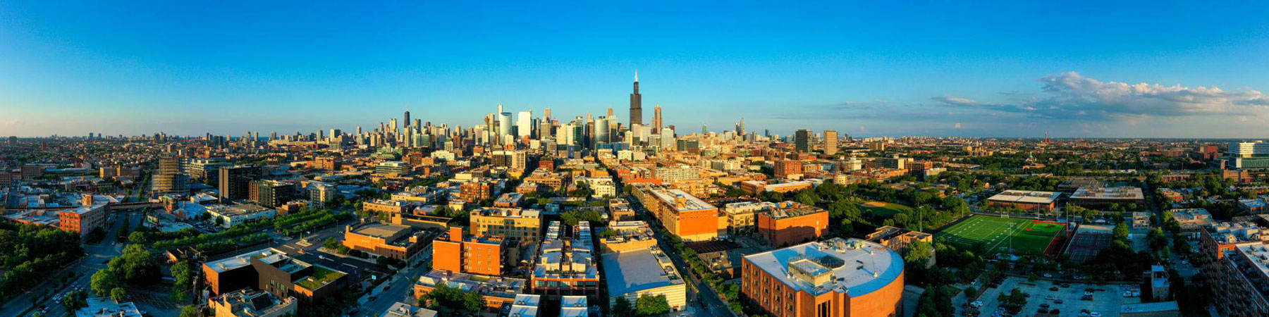 Panoramic Chicago skyline