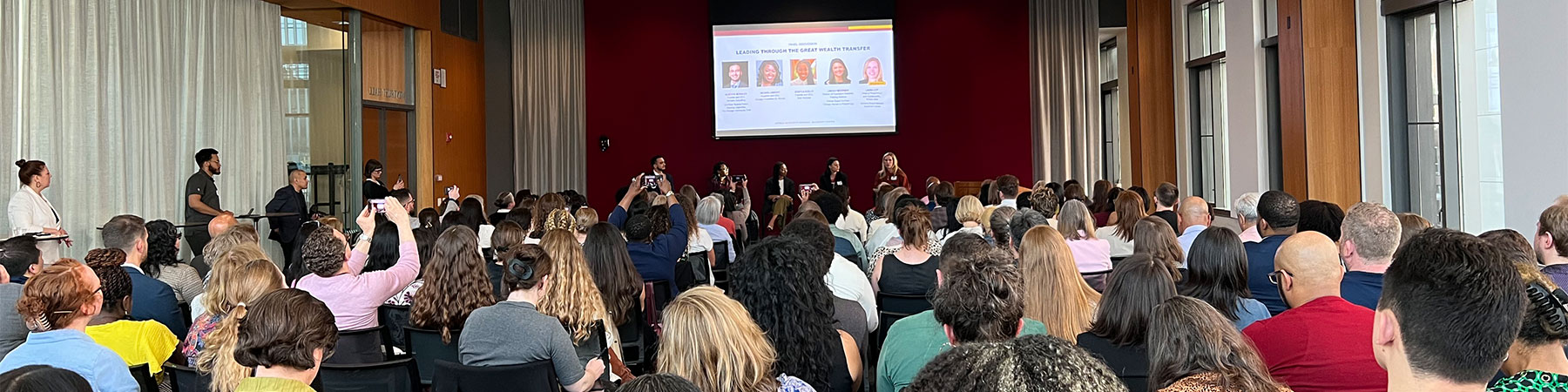 Audience for Philanthropy 2026 event listening to panelists