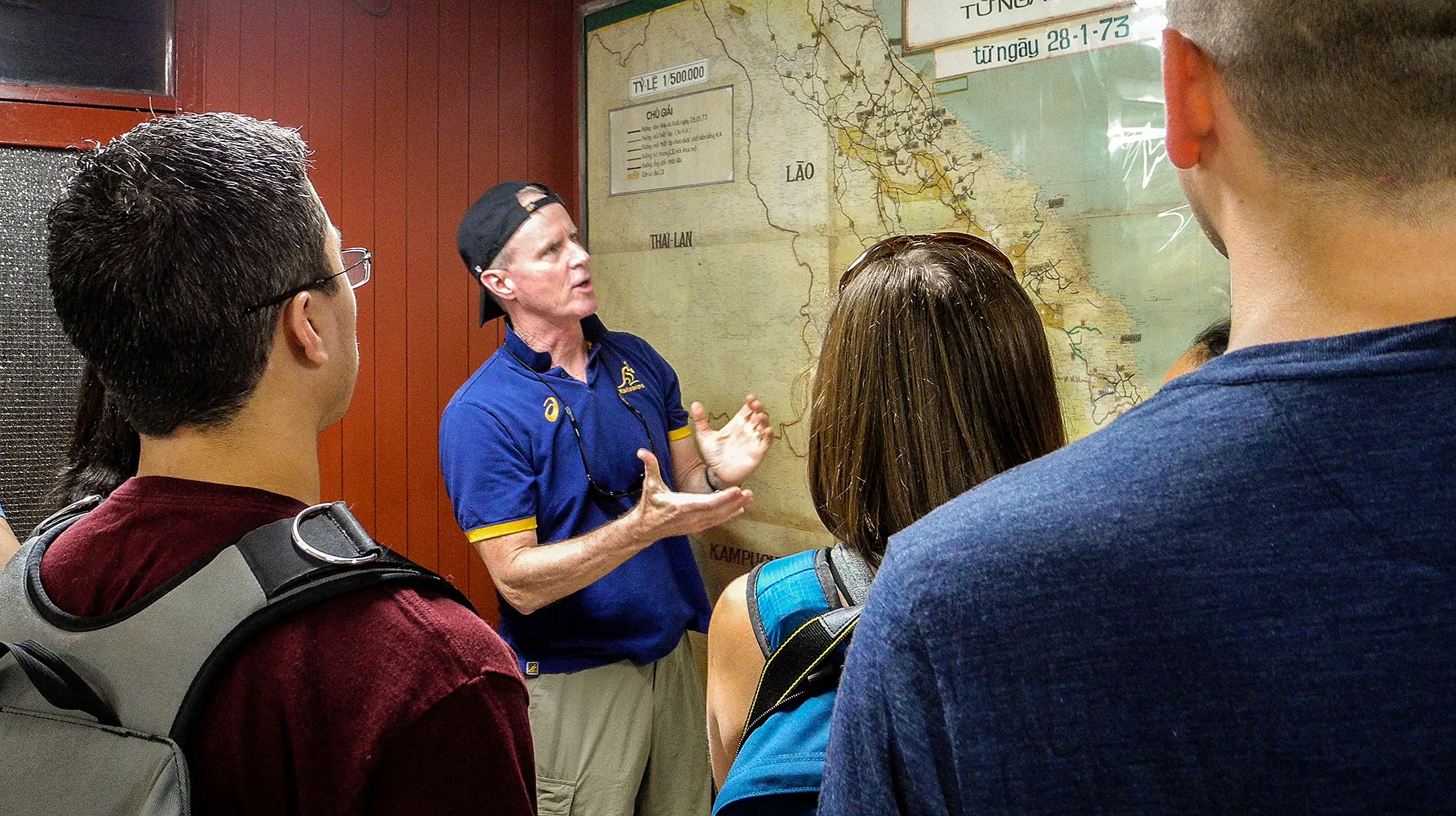 Quinlan professor, Cliff Shultz, teaches students in Cambodia.