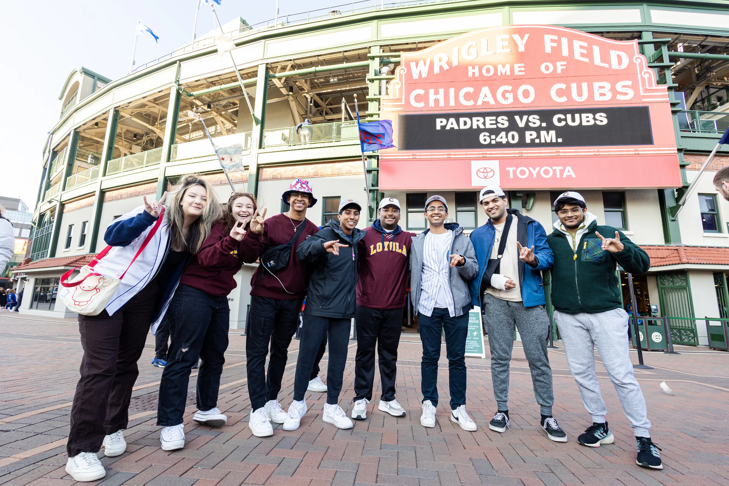 Cubs game with LUC students 