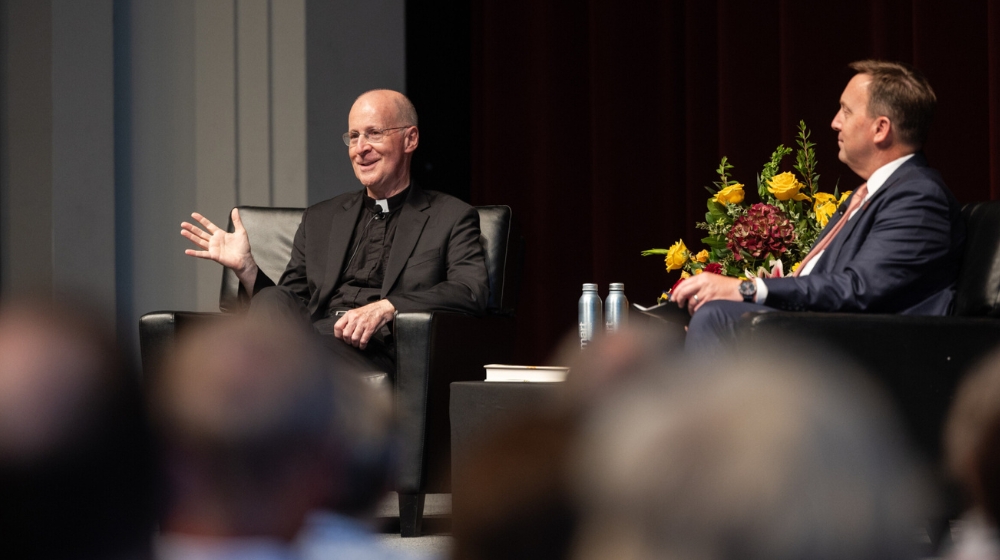 Father James Martin and President Reed