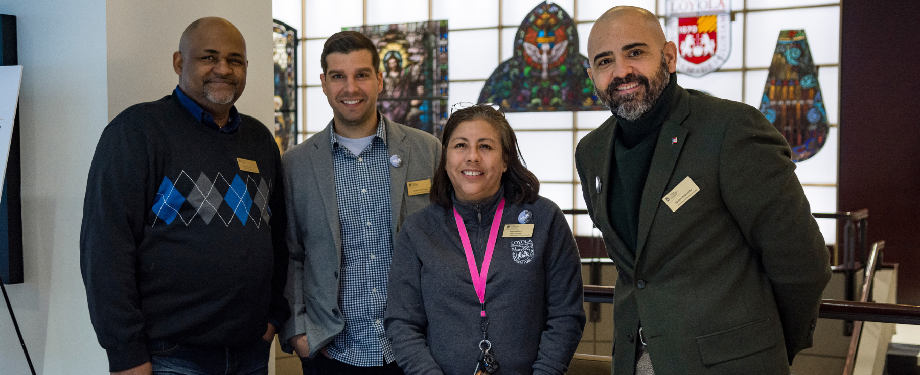 Group of SCPS Ambassadors standing during an event