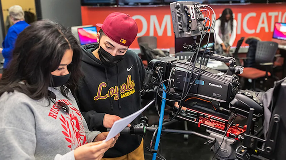 Loyola students produce a news broadcast