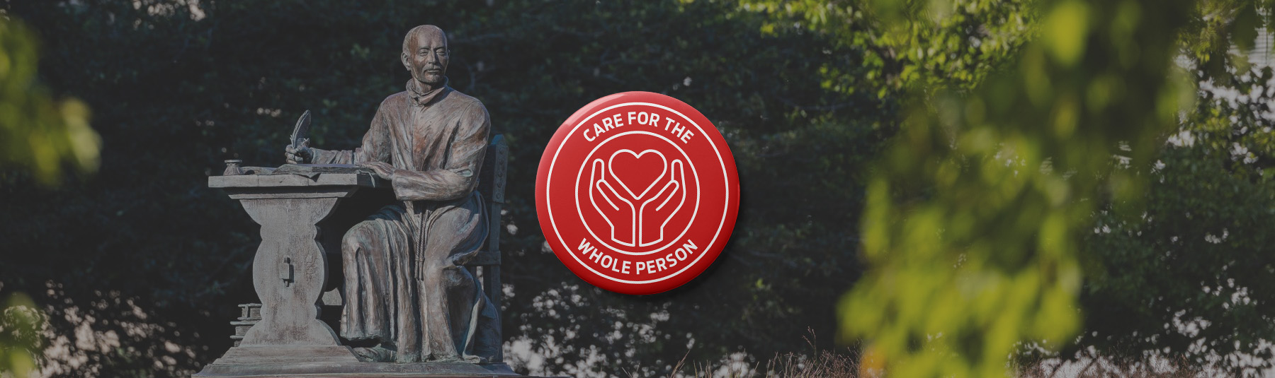 A button with an icon of hands holding a heart and text that reads 